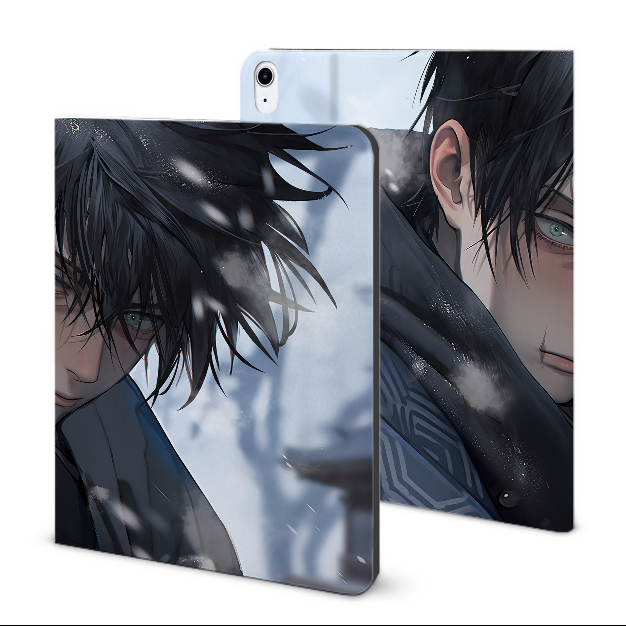 （画像用） 呪術廻戦 Jujutsu Kaisen IPad ケース ブック型 PUレザー TPU 耐衝撃 軽量 薄型 ペン収納なし 全面保護 IPad 各モデル対応